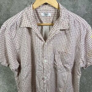 Vintage 50s Distinctive‎ Sportswear Loop Collar Shirt Geometric Sanforized MCM